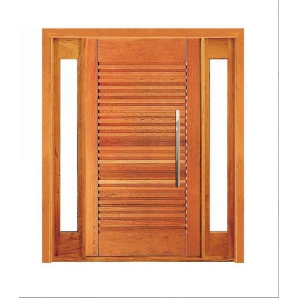 Porta Pivotante Buritis Com Visor Lateral Duplo - Madeira Mac