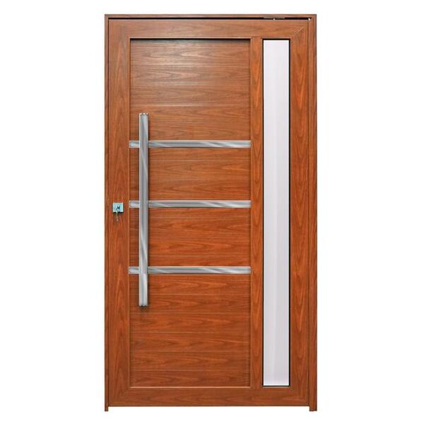 Porta Pivotante C/visor E Friso Lambril Madeiro "d" 230x120
