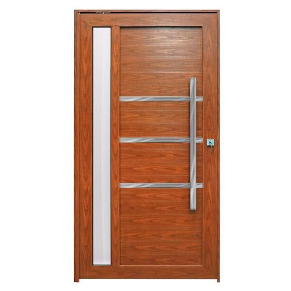 Porta Pivotante C/visor E Friso Lambril Madeiro "e" 210x110