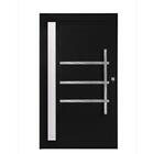 Porta Pivotante C/visor E Friso Lambril Preto "e" 210x120