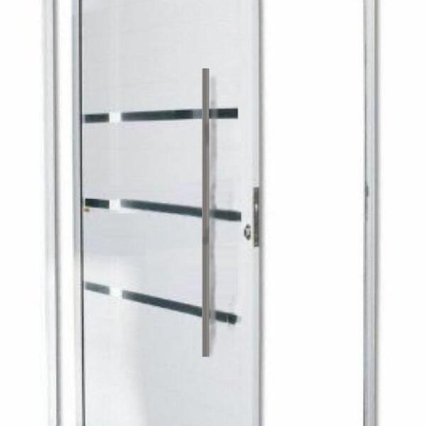 Porta Pivotante Com Friso Lambril Branco Direita 210x110