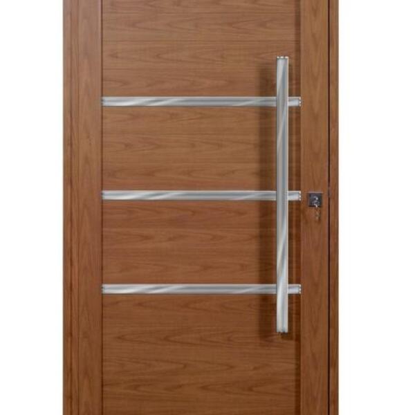 Porta Pivotante Com Friso Lambril Madeiro Direita 210x100