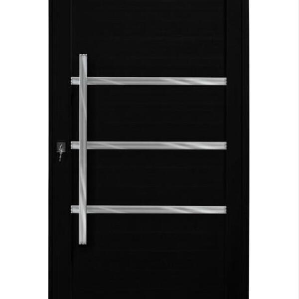 Porta Pivotante Com Friso Lambril Preto Esquerda 230x120