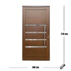 Porta Pivotante Com Puxador E Friso Linha Roma 210x140 Amadei