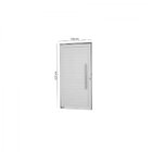 Porta Pivotante Com Puxador E Lambris Alumínio 216 X 100 X 8