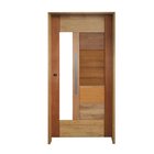 Porta Pivotante Com Visor Mista Batente 14 Puxador Barra Chat