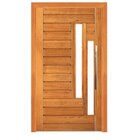 Porta Pivotante Contemporânea Com Visor Duplo - Madeira Maciç