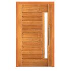 Porta Pivotante Contemporânea Com Visor - Madeira Maciça - An