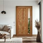 Porta Pivotante Couro Em Pé Com Visor Batente 14 Puxador Barr