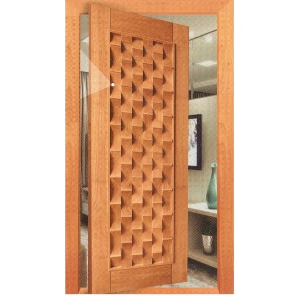 Porta Pivotante Couros Ii - Madeira Maciça - Angelim Medida F