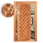 Porta Pivotante Couros Ii - Madeira Maciça - Angelim Medida F