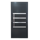 Porta Pivotante De Alumínio 210 X 100cm Com Friso E Fechadura