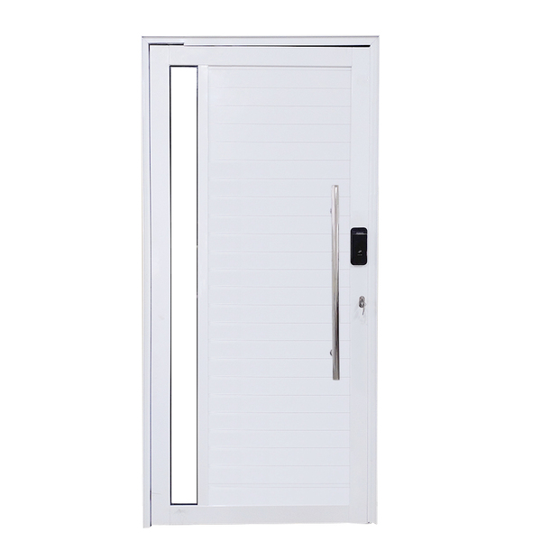 Porta Pivotante De Alumínio 210 X 100cm Com Visor E Fechadura