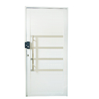 Porta Pivotante De Alumínio 210 X 120cm Com Friso E Fechadura