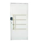 Porta Pivotante De Alumínio 210 X 120cm Com Friso E Fechadura