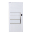 Porta Pivotante De Alumínio 210 X 120cm Com Friso E Fechadura