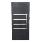 Porta Pivotante De Alumínio 210 X 120cm Com Friso E Fechadura