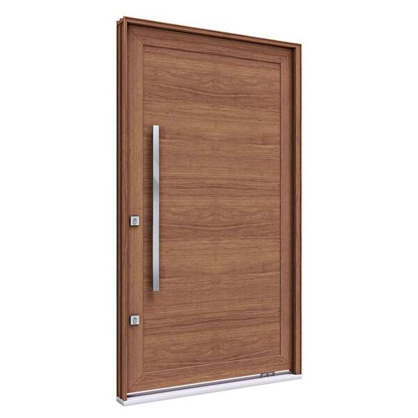 Porta Pivotante De Alumínio 225 X 130 X 12 Cm Madeirado Com P