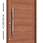 Porta Pivotante De Alumínio 225 X 130 X 12 Cm Madeirado Com P