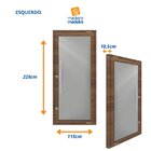 Porta Pivotante De Aluminio 228x115cm Vidro Panoramico Branco