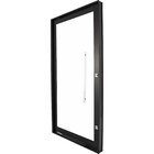 Porta Pivotante De Aluminio 228x115cm Vidro Panoramico Preto