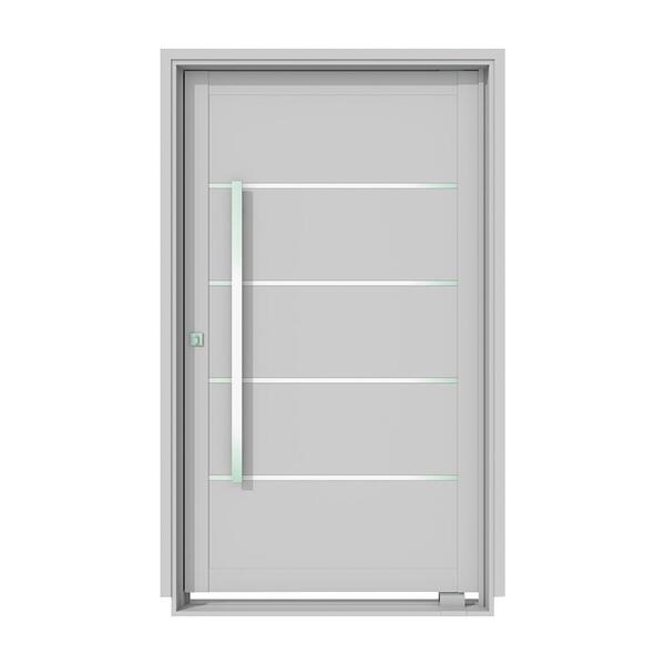 Porta Pivotante De Alumínio  Branco Termoacustica Direita - 2