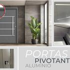 Porta Pivotante De Alumínio  Grafite Termoacustica Esquerda -