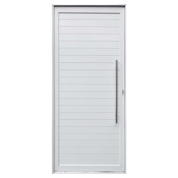 Porta Pivotante De Alumínio Branco Com Puxador Atlântica Prem