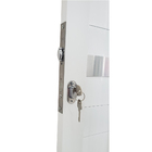 Porta Pivotante De Alumínio Branco Com Puxador, Friso E Visor