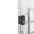 Porta Pivotante De Alumínio Branco Com Puxador, Friso E Visor