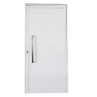 Porta Pivotante De Alumínio Branco Com Puxador Linha 25 Lado: