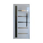 Porta Pivotante De Alumínio Branco Com Vidro E Puxador Cmc Cl