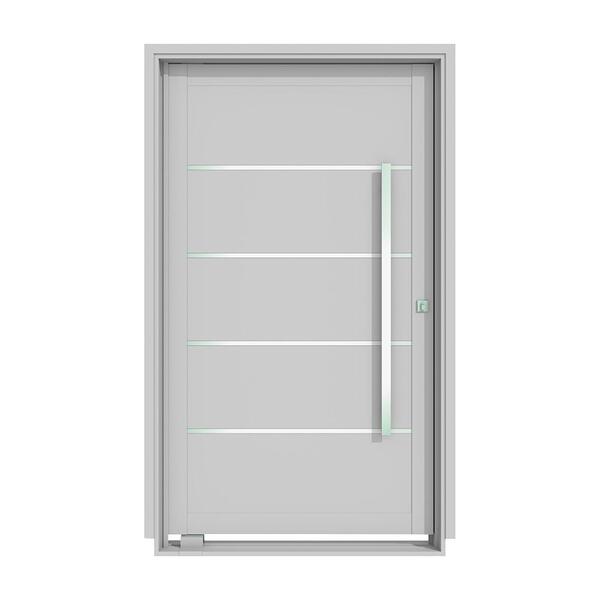 Porta Pivotante De Alumínio Branco Termoacustica Esquerda - 2