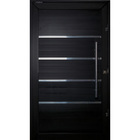 Porta Pivotante De Alumínio Lambril 2,10 X 1,00 Com Frisos Pu