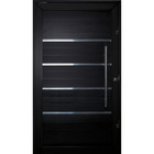 Porta Pivotante De Alumínio Lambril 2,20 X 1,20 Com Frisos Pu