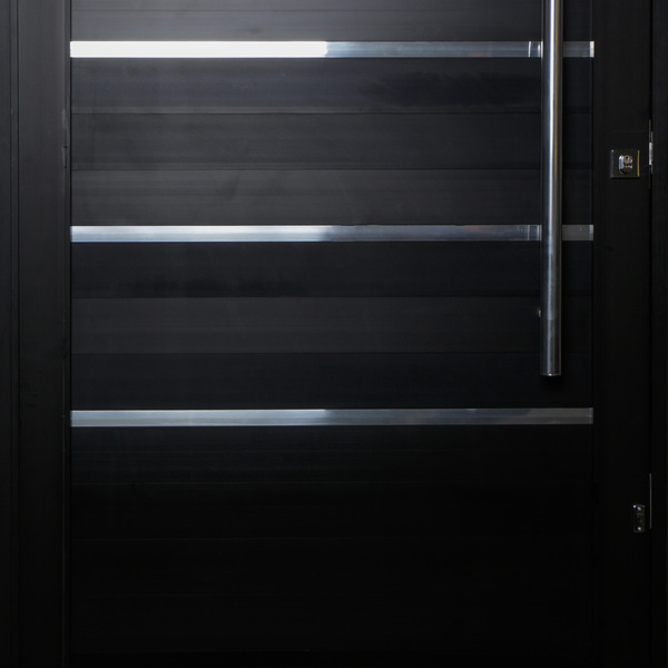 RIKO　黒　38 Porta Riobrás Alumínio 215X85 PA187.1 Preto Lambri Com Maçaneta