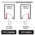 Porta Pivotante De Alumínio Preto Com Puxador, Friso E Visor