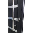 Porta Pivotante De Alumínio Preto Com Puxador, Friso E Visor