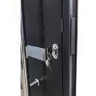 Porta Pivotante De Alumínio Preto Com Puxador, Friso E Visor