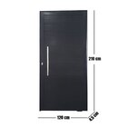 Porta Pivotante De Alumínio Preto Com Puxador Linha Veneza La