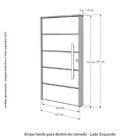 Porta Pivotante Eucalipto Batente Misto 14 Puxador Barra Chat