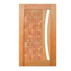 Porta Pivotante Filadélfia Arco P/vidro Montada Em Madeira Ma