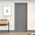 Kit Porta de Madeira Pivotante Direito e Esquerdo Grafite Line 210x100cm com Batente 12 a 23cm Vivace Plus Artens