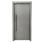 Kit Porta de Madeira Pivotante Direito e Esquerdo Grafite Line 210x100cm com Batente 12 a 23cm Vivace Plus Artens