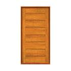 Porta com Batente Pivotante Decorada Madeira Maciça Horizontal Cedro Arana Sob Medida Galon
