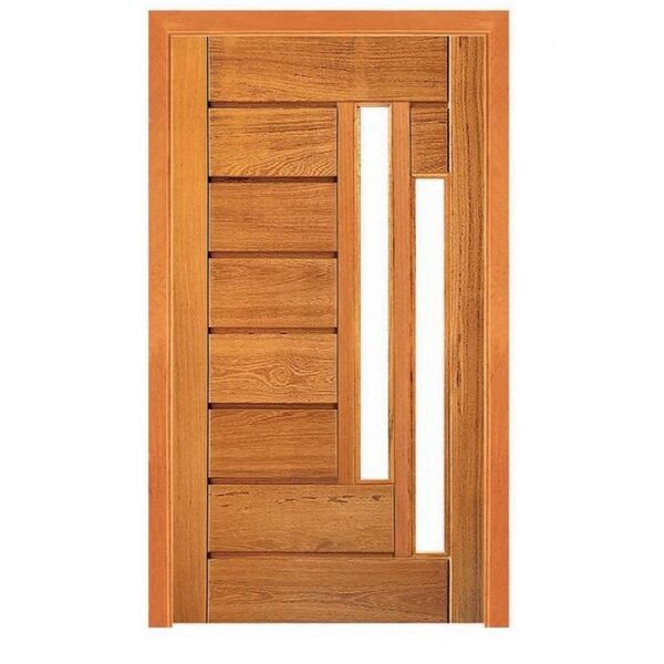 Porta Pivotante Horizontal Com Visor Duplo - Madeira Maciça -