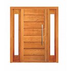 Porta Pivotante Horizontal Com Visor Lateral Duplo - Madeira