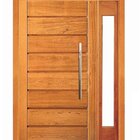 Porta Pivotante Horizontal Com Visor Lateral - Madeira Maciça