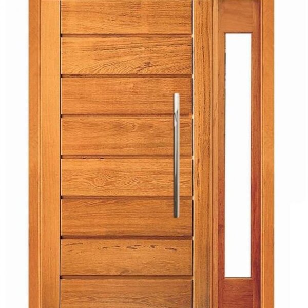 Porta Pivotante Horizontal Com Visor Lateral - Madeira Maciça