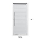 Porta Pivotante Lambri Liso E Puxador Cromado De 86cm Abertur